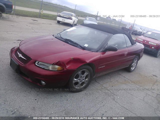 3C3EL55H9XT605550 - 1999 CHRYSLER SEBRING JXI RED photo 2