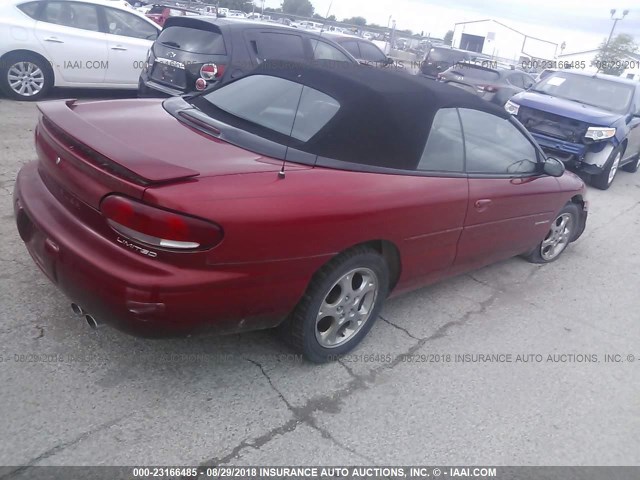 3C3EL55H9XT605550 - 1999 CHRYSLER SEBRING JXI RED photo 4