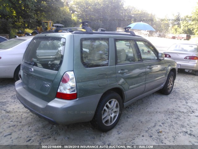 JF1SG67626H704962 - 2006 SUBARU FORESTER 2.5X LL BEAN GREEN photo 4