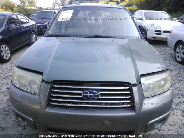 JF1SG67626H704962 - 2006 SUBARU FORESTER 2.5X LL BEAN GREEN photo 6