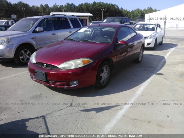 1ZWFT61L415618979 - 2001 MERCURY COUGAR V6 RED photo 2