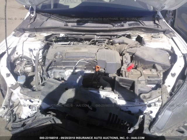 1HGCR2F32DA203084 - 2013 HONDA ACCORD LX WHITE photo 10