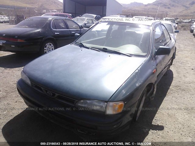 JF1GM4552TH411619 - 1996 SUBARU IMPREZA LX GREEN photo 2