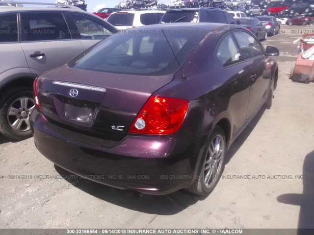 JTKDE177850009783 - 2005 TOYOTA SCION TC 勃艮第红 照片 4