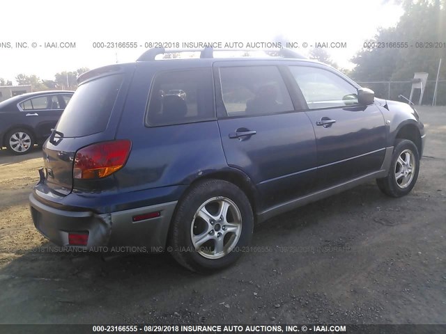 JA4LX31G73U118558 - 2003 MITSUBISHI OUTLANDER LS BLUE photo 4