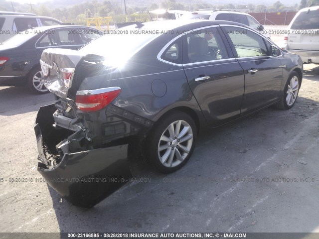 1G4PR5SK7E4175423 - 2014 BUICK VERANO CONVENIENCE GRAY photo 4