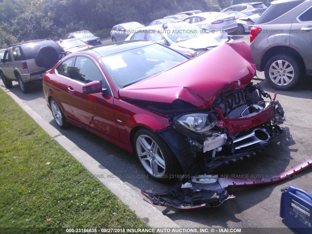 WDDGJ5HBXCF851101 - 2012 MERCEDES-BENZ C 350 RED photo 1