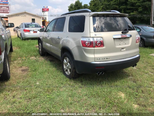 1GKER23D49J132017 - 2009 GMC ACADIA SLT-1 GOLD photo 3