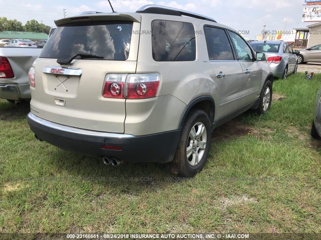 1GKER23D49J132017 - 2009 GMC ACADIA SLT-1 Złoty zdjęcie 4