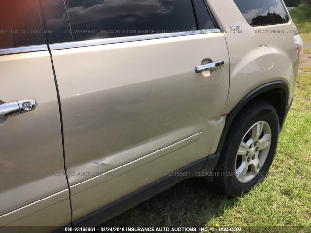 1GKER23D49J132017 - 2009 GMC ACADIA SLT-1 Złoty zdjęcie 6