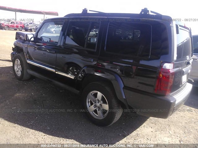 1J8HH48N36C253803 - 2006 JEEP COMMANDER BLACK photo 3