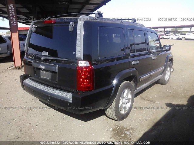 1J8HH48N36C253803 - 2006 JEEP COMMANDER BLACK photo 4