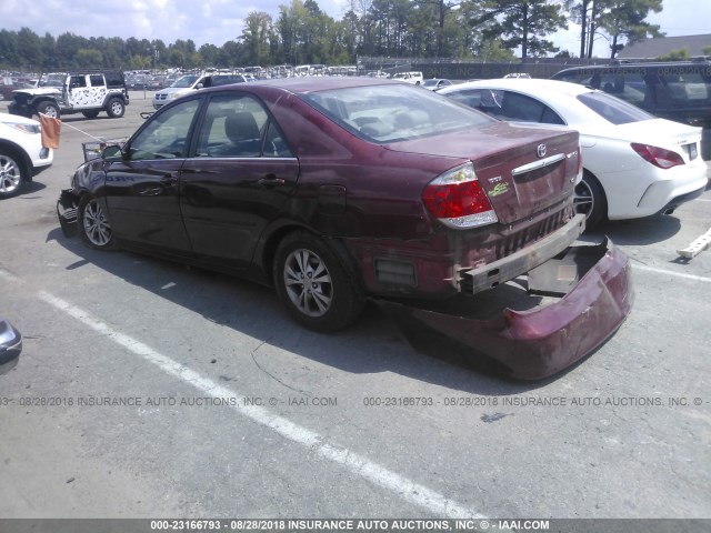 4T1BF32K95U105770 - 2005 TOYOTA CAMRY LE/XLE/SE Bordo foto 3