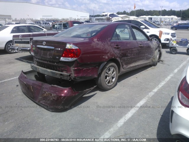 4T1BF32K95U105770 - 2005 TOYOTA CAMRY LE/XLE/SE Bordo foto 4