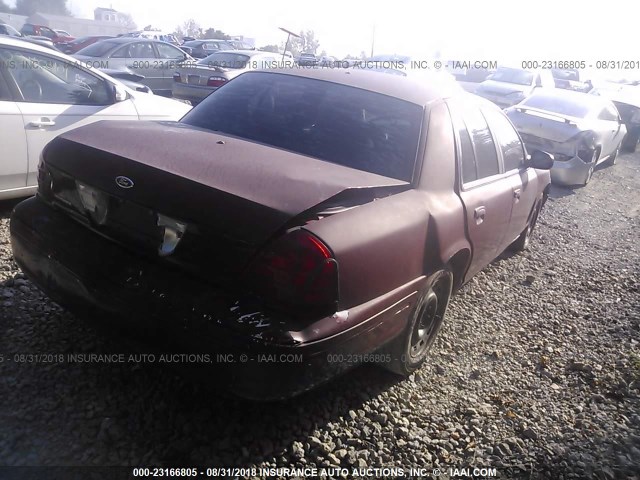 2FAFP71W63X183126 - 2003 FORD CROWN VICTORIA POLICE INTERCEPTOR MAROON photo 4