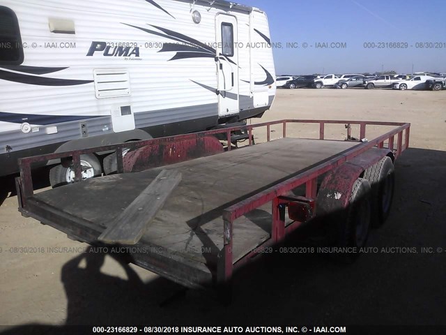 12858200716103528 - 2007 FLATBED TRAILER  RED photo 4