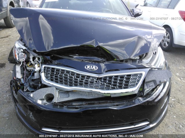 KNAGN4AD0E5075197 - 2014 KIA OPTIMA HYBRID BLACK photo 6