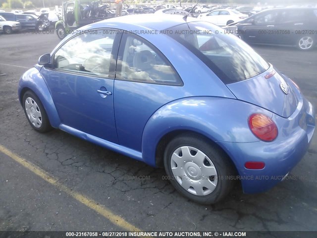 3VWBB61C7WM044014 - 1998 VOLKSWAGEN NEW BEETLE 蓝色 照片 3