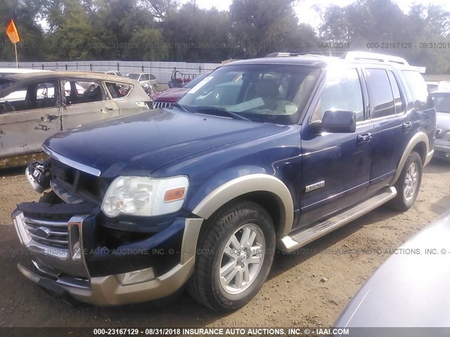 1FMEU74E47UB08323 - 2007 FORD EXPLORER EDDIE BAUER BLUE photo 2