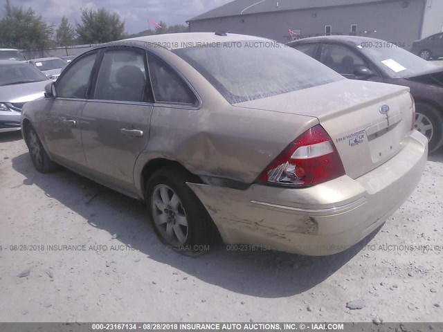 1FAHP24127G151202 - 2007 FORD FIVE HUNDRED SEL TAN photo 3