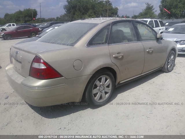 1FAHP24127G151202 - 2007 FORD FIVE HUNDRED SEL TAN photo 4