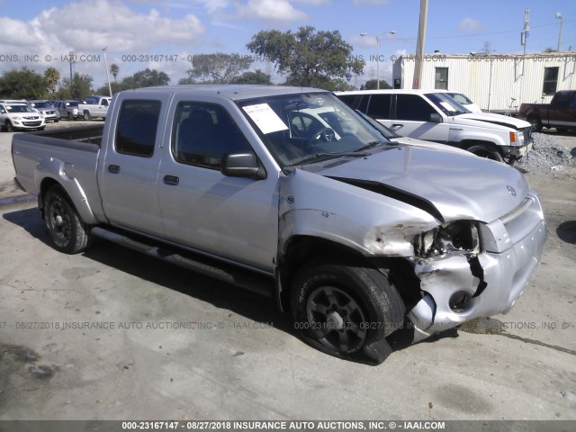1N6ED29X24C428188 - 2004 NISSAN FRONTIER CREW CAB XE V6 SILVER photo 1