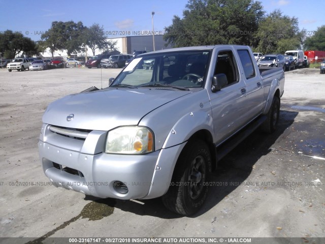 1N6ED29X24C428188 - 2004 NISSAN FRONTIER CREW CAB XE V6 SILVER photo 2