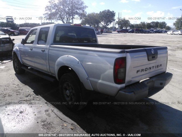 1N6ED29X24C428188 - 2004 NISSAN FRONTIER CREW CAB XE V6 SILVER photo 3