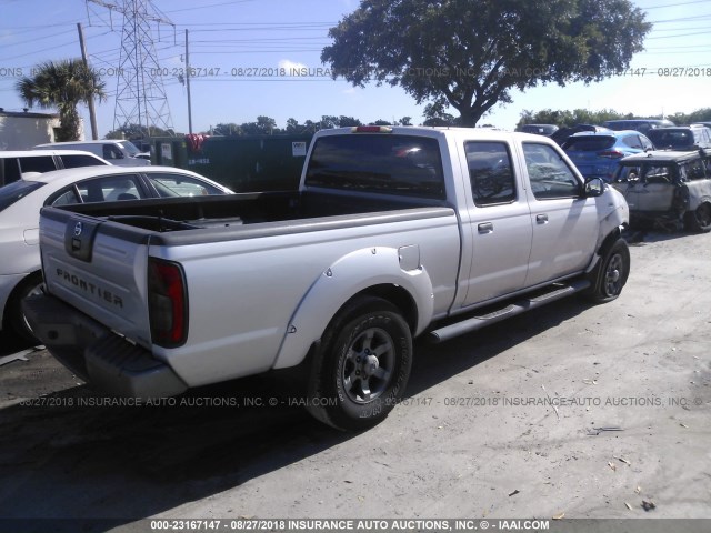 1N6ED29X24C428188 - 2004 NISSAN FRONTIER CREW CAB XE V6 SILVER photo 4