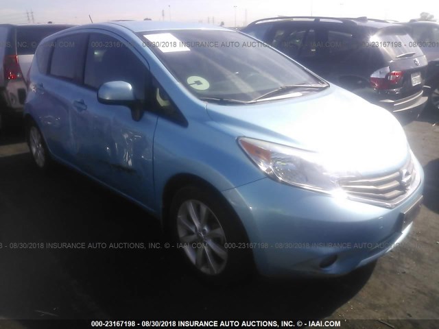 3N1CE2CP8EL363985 - 2014 NISSAN VERSA NOTE S/S PLUS/SV/SL BLUE photo 1