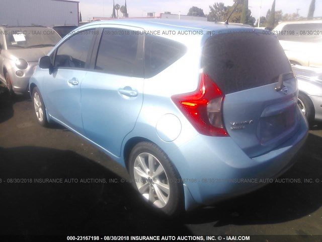 3N1CE2CP8EL363985 - 2014 NISSAN VERSA NOTE S/S PLUS/SV/SL BLUE photo 3