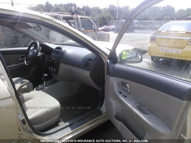 KNAFE221895652620 - 2009 KIA SPECTRA EX/LX/SX 金色 照片 5