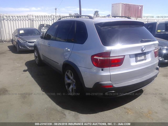 5UXFE83527LZ40261 - 2007 BMW X5 4.8I SILVER photo 3
