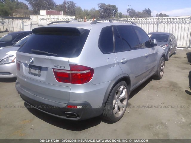 5UXFE83527LZ40261 - 2007 BMW X5 4.8I SILVER photo 4