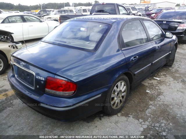 KMHWF35HX5A156701 - 2005 HYUNDAI SONATA GLS/LX BLUE photo 4