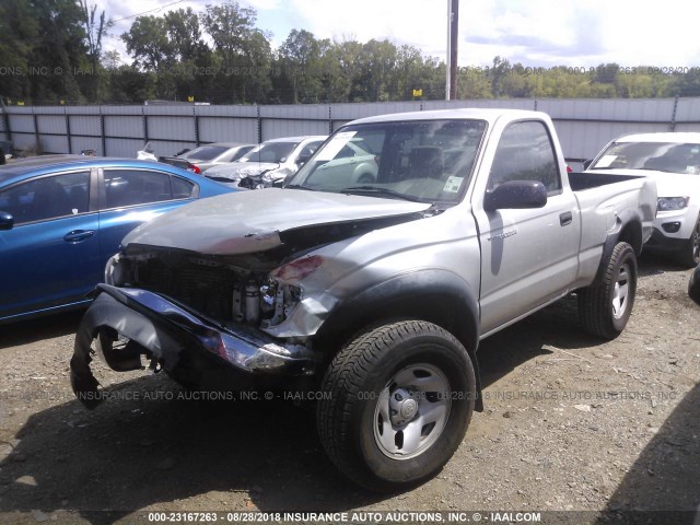 5TENM92N44Z335176 - 2004 TOYOTA TACOMA PRERUNNER SILVER photo 2