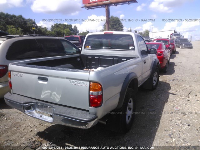 5TENM92N44Z335176 - 2004 TOYOTA TACOMA PRERUNNER SILVER photo 4