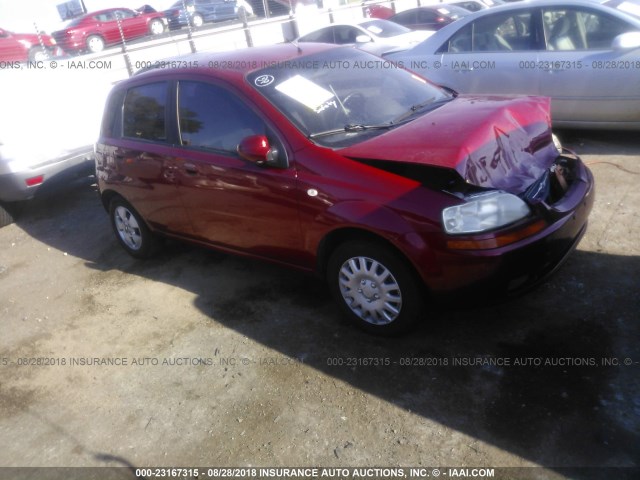 KL1TD66636B649912 - 2006 CHEVROLET AVEO LS RED photo 1