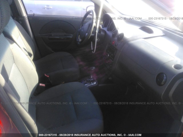 KL1TD66636B649912 - 2006 CHEVROLET AVEO LS RED photo 5