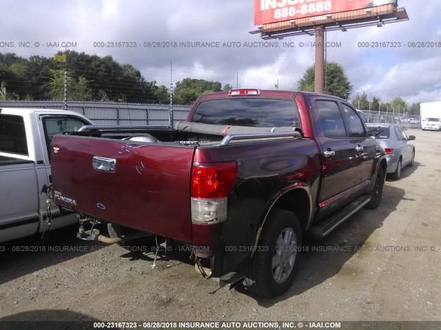 5TFEY5F13AX074629 - 2010 TOYOTA TUNDRA CREWMAX SR5 MAROON photo 4