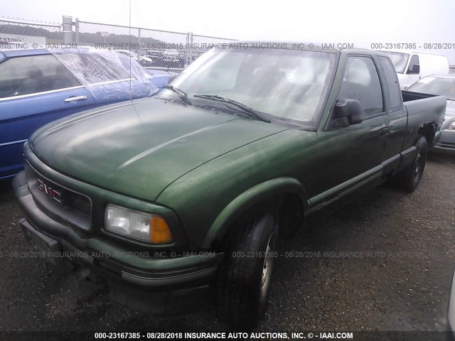 1GTCT19X5V8523601 - 1997 GMC SONOMA GREEN photo 2