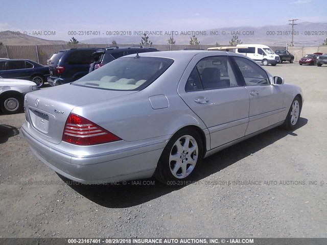 WDBNG84J83A360133 - 2003 MERCEDES-BENZ S 500 4MATIC SILVER photo 4