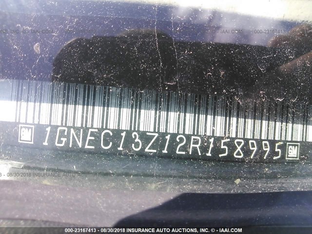 1GNEC13Z12R158995 - 2002 CHEVROLET TAHOE C1500 GREEN photo 9