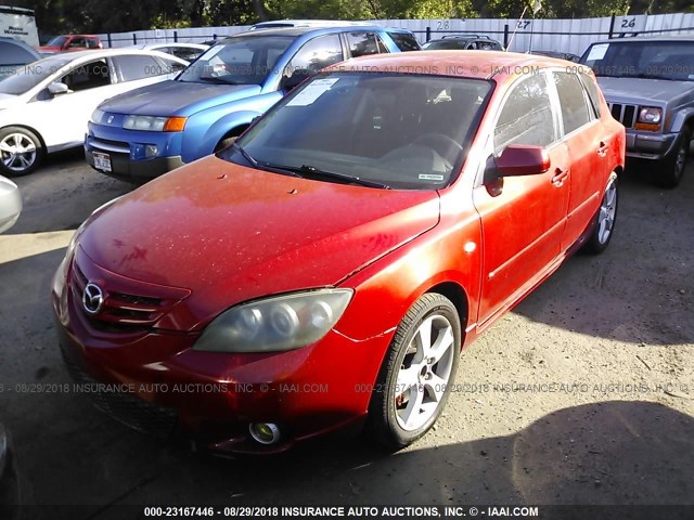 JM1BK143861428690 - 2006 MAZDA 3 HATCHBACK RED photo 2