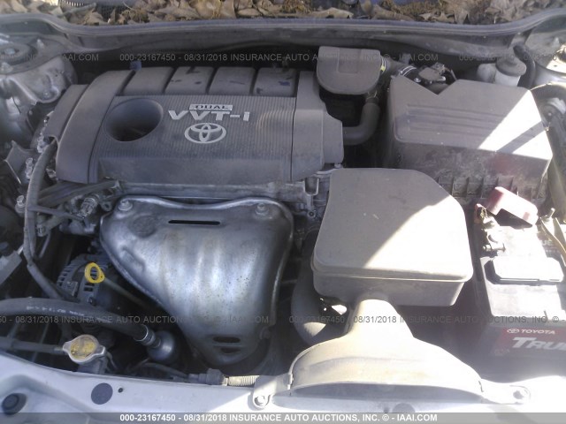 4T1BF3EKXAU008096 - 2010 TOYOTA CAMRY SE/LE/XLE ვერცხლისფერი ფოტო 10