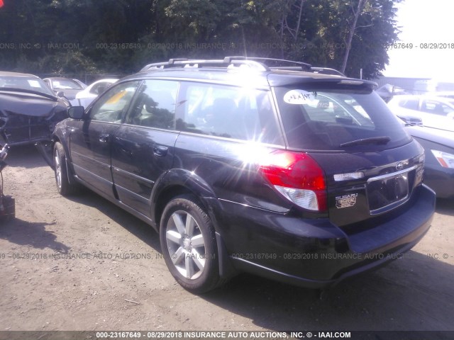 4S4BP62C887326285 - 2008 SUBARU OUTBACK 2.5I LIMITED BLACK photo 3