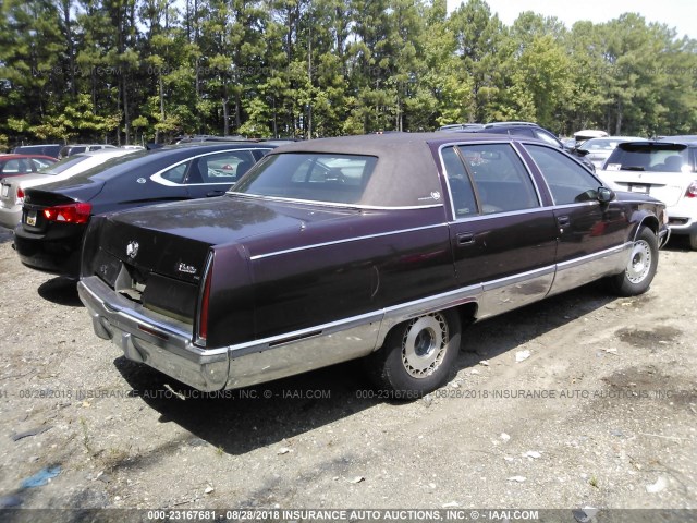 1G6DW52P6RR719871 - 1994 CADILLAC FLEETWOOD BROUGHAM PURPLE photo 4