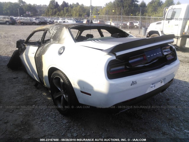 2C3CDZBT5FH888251 - 2015 DODGE CHALLENGER SXT PLUS WHITE photo 3