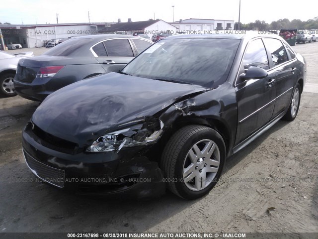 2G1WG5E37D1231616 - 2013 CHEVROLET IMPALA LT GRAY photo 2