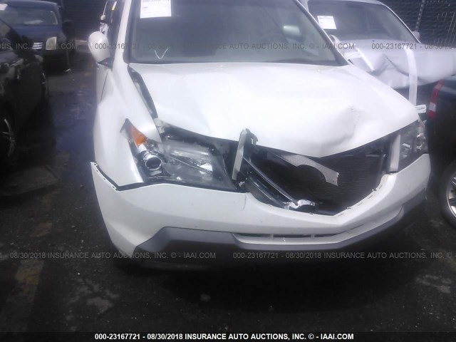2HNYD284X9H514404 - 2009 ACURA MDX TECHNOLOGY WHITE photo 6
